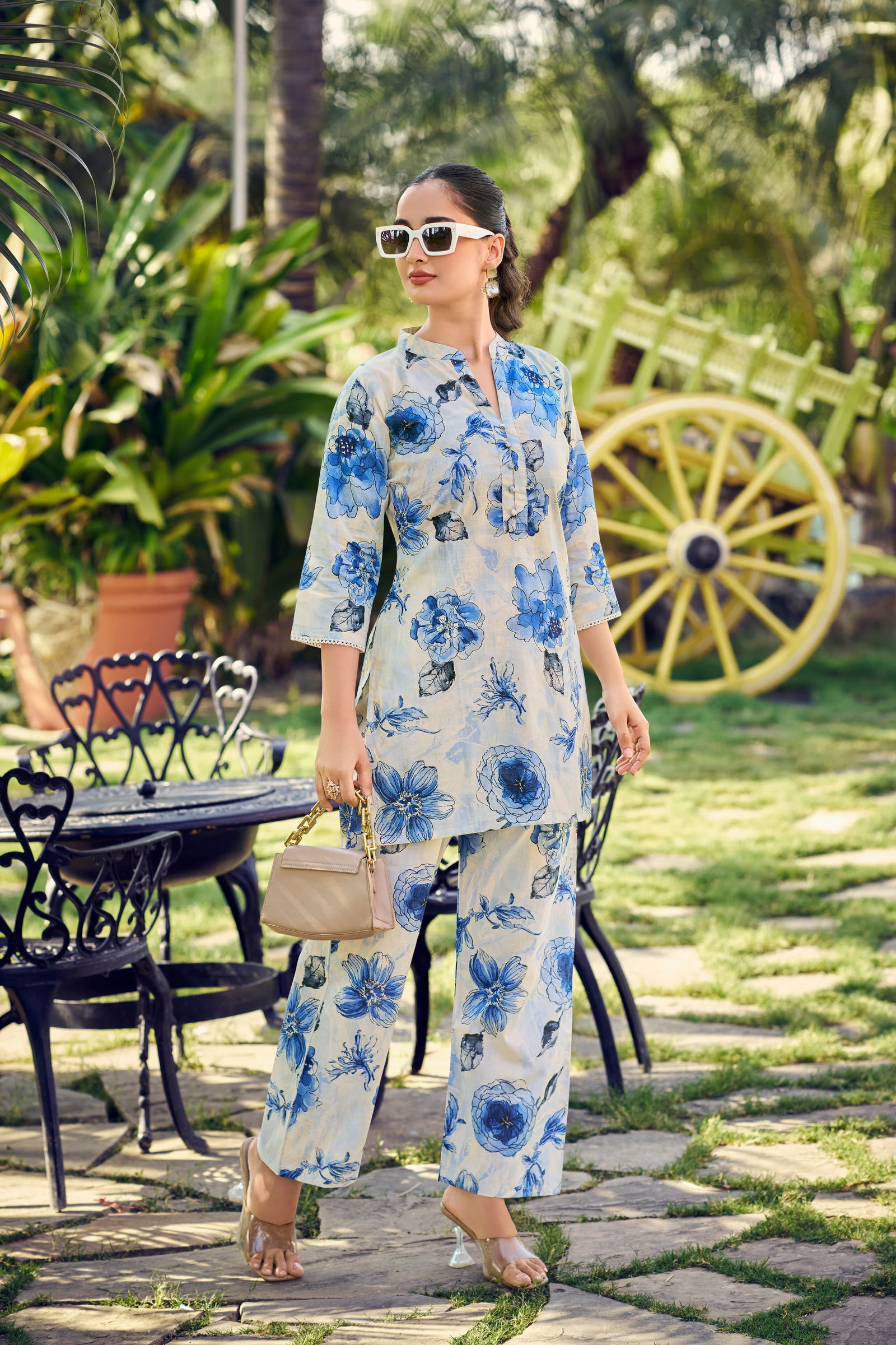Cotton Beats Vol 2 by Ossm Cotton Foil Printed Co Ord Set Wholesale Online